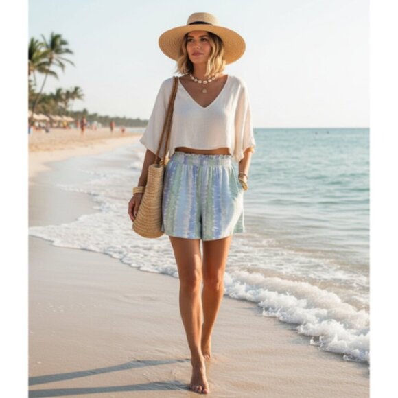 Madewell Second Wave Board Short Blue Tie Dye - Picture 1 of 7